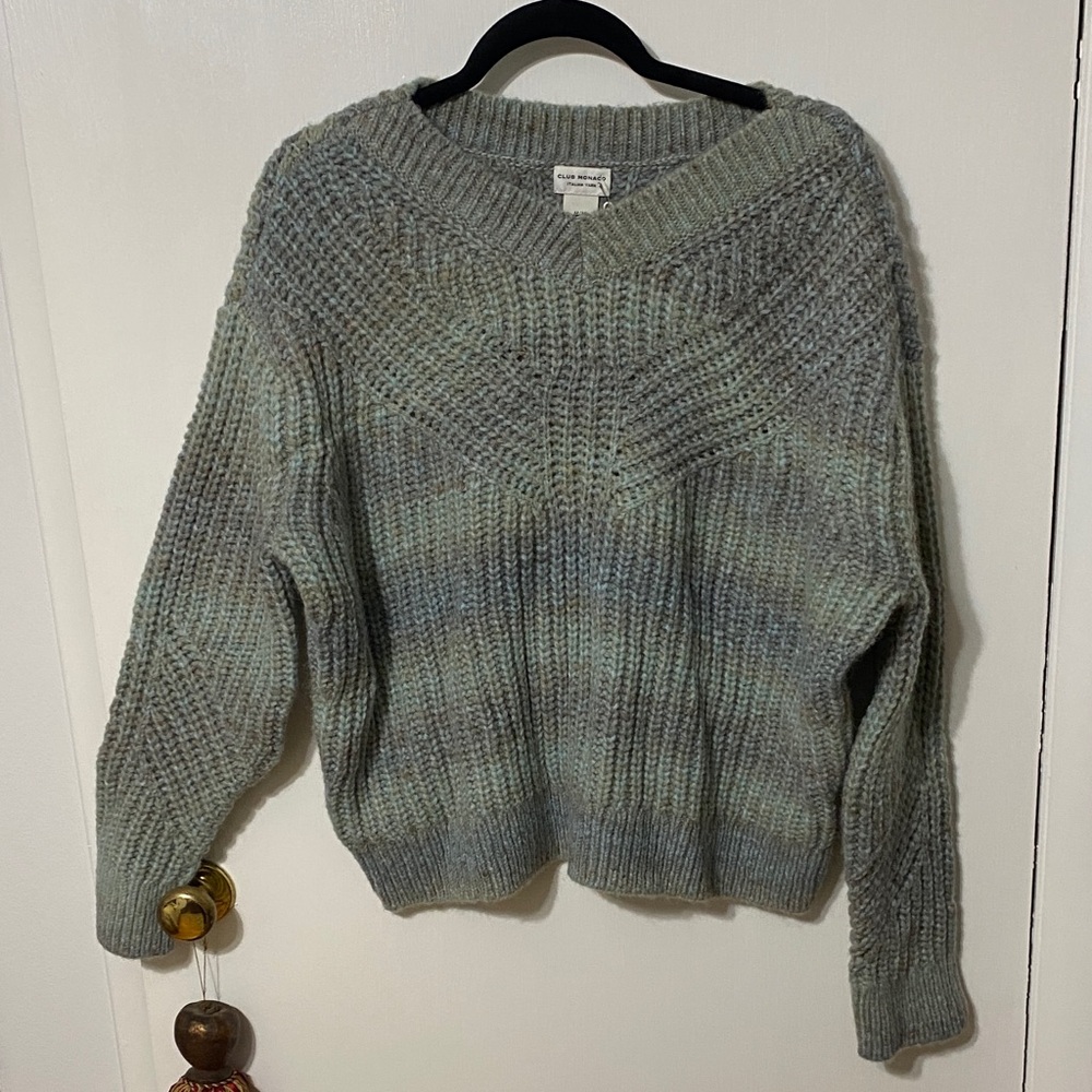 Club Monaco Blue/Green V-Neck Sweater